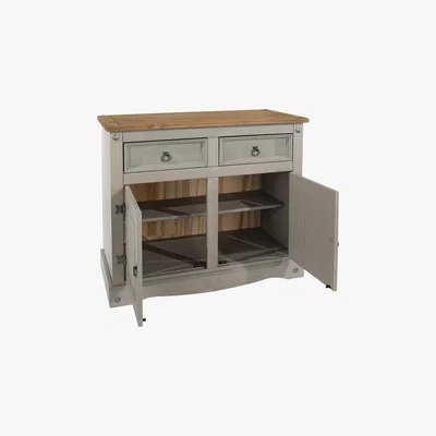 Dunelm Corona Grey Small Sideboard Grey