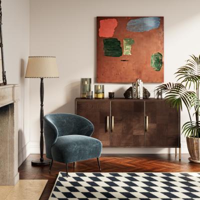 Dunelm Gambit 3 Door Sideboard Dark Oak