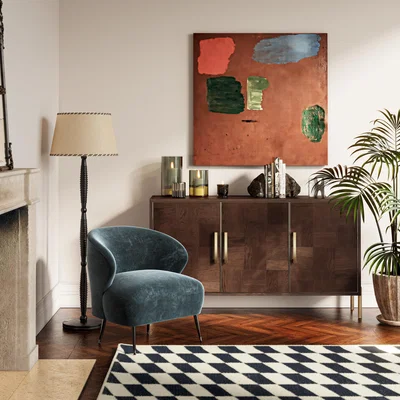 Dunelm Gambit 3 Door Sideboard Dark Oak