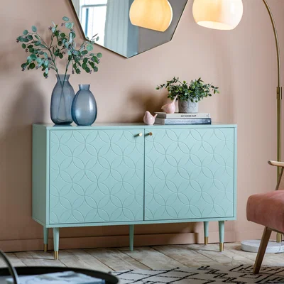 Dunelm Whittier 2 Door Sideboard Mint (Green)