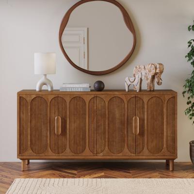 Dunelm Khari 4 Door Large Sideboard Mango Wood Brown