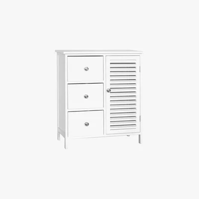Dunelm Nautical White 3 Drawer and Cabinet Unit White