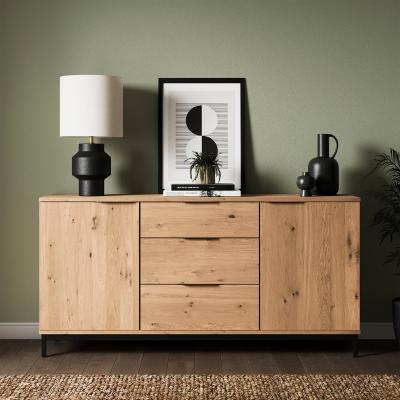 Dunelm Reynolds Large Sideboard Rustic Oak Effect
