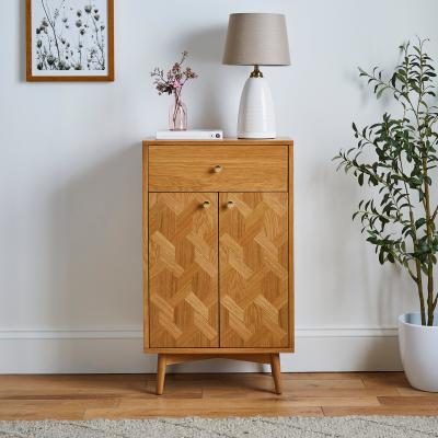 Dunelm Farris Light Oak Compact Sideboard Light Oak
