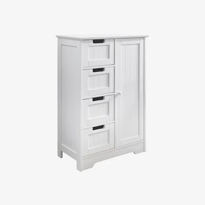 Dunelm White 4 Drawer Storage Cabinet White