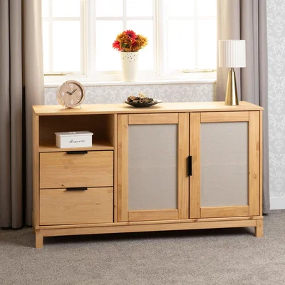 Dunelm Corona Rattan Sideboard Brown