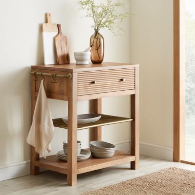 Dunelm Priya Kitchen Trolley Wood (Brown)