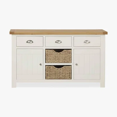 Dunelm Wilby Cream Large Sideboard White