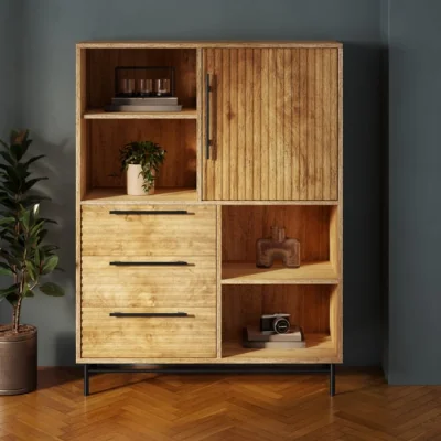 Dunelm Bryant 1 Door 3 Drawer Highboard