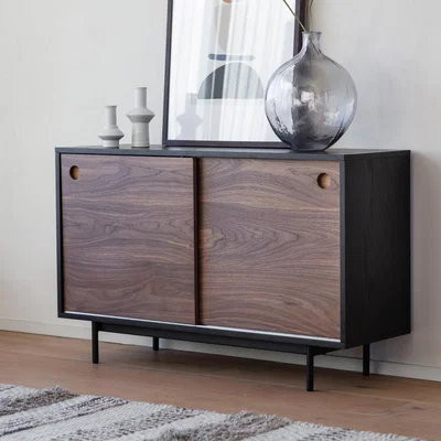 Dunelm Turlock 2 Door Sideboard, Black Black