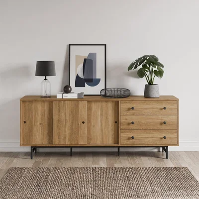 Dunelm Fulton Extra Wide Sideboard, Pine Fulton Pine