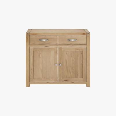 Dunelm Hastings Solid Oak Small Sideboard Brown