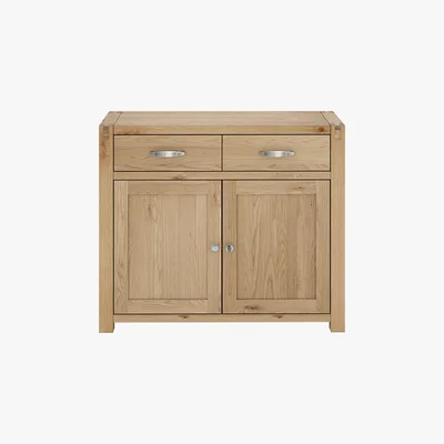 Dunelm Hastings Solid Oak Small Sideboard Brown
