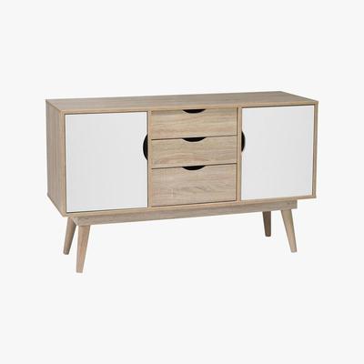 Dunelm Scandi 3 Drawer White Sideboard White