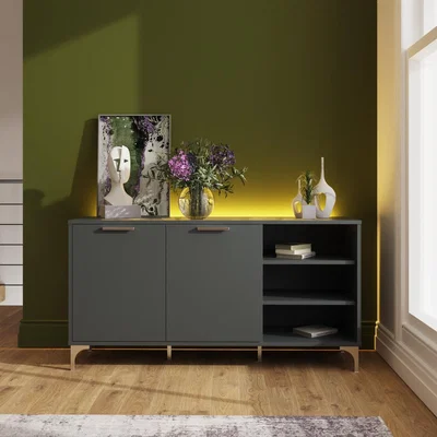 Dunelm Ouverte SMART LED Sideboard Grey