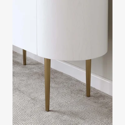 Danetti Manhattan White Oak and Marbled Ceramic Small Sideboard