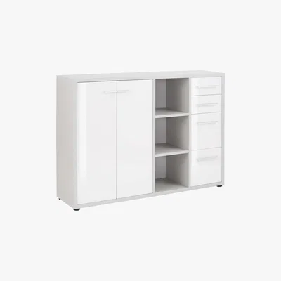 Furniture Village Techno Large Sideboard - White