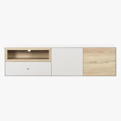 Furniture Village Enigma 1 Drawer 2 Door Lowboard - Grey - By Furniture Village