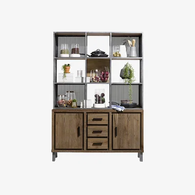 Furniture Village Habufa - Philadelphia Large Highboard - Brown