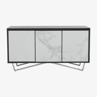 Furniture Village Marvel Chrome 3 Door Sideboard