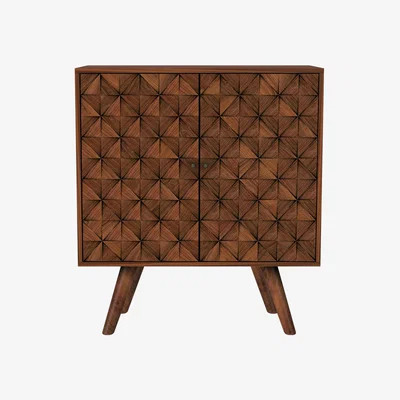 Furniture123 Small Sideboard in Dark Wood with 2 Doors - Freya