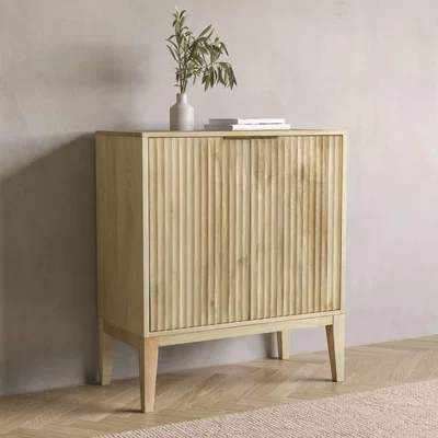 Furniture123 Small Solid Mango Wood Sideboard with Fluted Detail - Linea