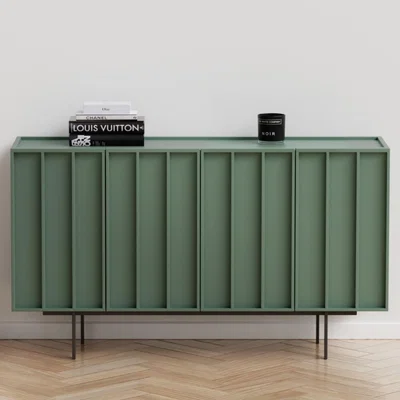 Furniture123 Green Storage Sideboard with 4 Doors - Helmer