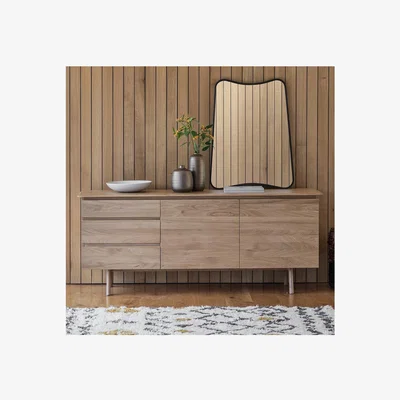 Furniture123 Oak Sideboard with Storage - Modern - Caspian House