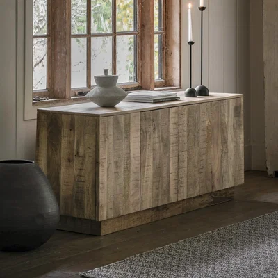 Furniture123 Natural Mango Wood Rustic Sideboard - Lowa