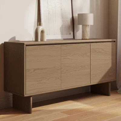 Furniture123 Large Weathered Oak Sideboard - 3 Doors - Mia