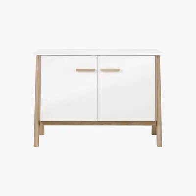 Habitat JERRY White and oak 2 door sideboard