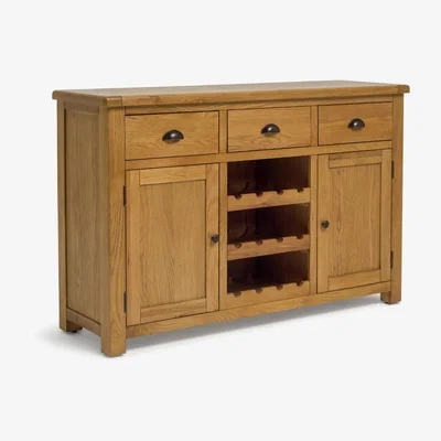 Habitat Habitat Kent 2 Door 3 Drawer Oak & Oak Veneer Sideboard