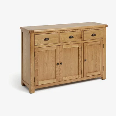 Habitat Habitat Kent 3 Door 3 Drawer Oak & Oak Veneer Sideboard