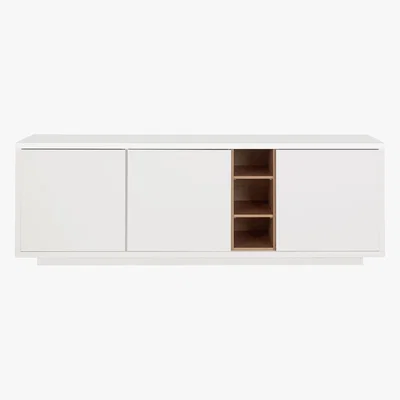 Habitat Devos Oak And White Lacquer Sideboard, White And Oak