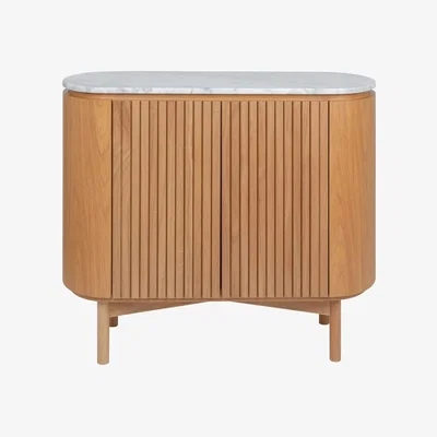 Heal's Heal's Remi Sideboard Small Oak and White Marble