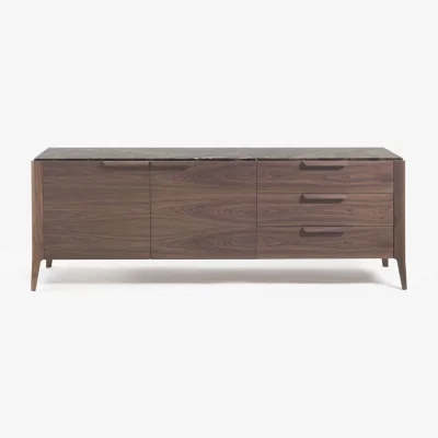 Heal's Porada Atlante 3 Sideboard Walnut & Emperador Marble