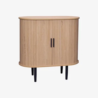 Homebase Hannes Tambour Petite Sideboard - Oak Effect