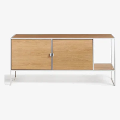 John Lewis House by John Lewis Dice TV Stand Sideboard for TVs up to 43", Oak/Grey