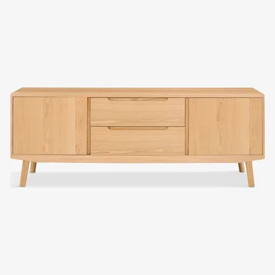 John Lewis House by John Lewis Bow TV Stand Sideboard for TVs up to 70", Oak