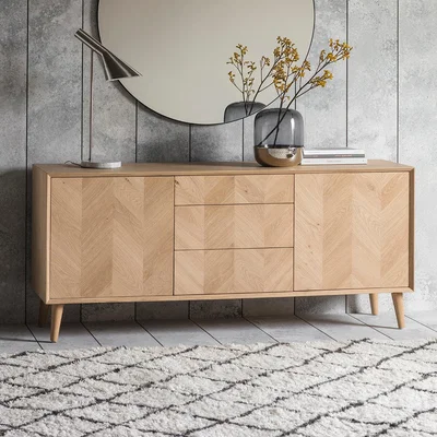 Knees Milano Light Oak Sideboard