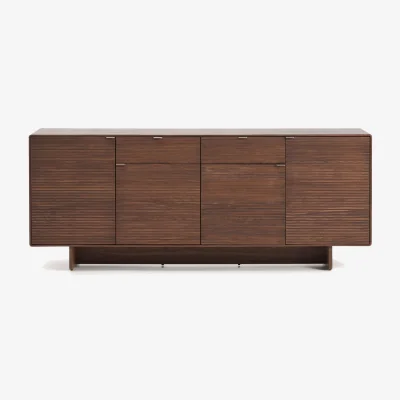 Kave Home Norlen sideboard with 4 doors and 2 drawers in walnut veneer FSC Mix Credit 194,5 x 78cm