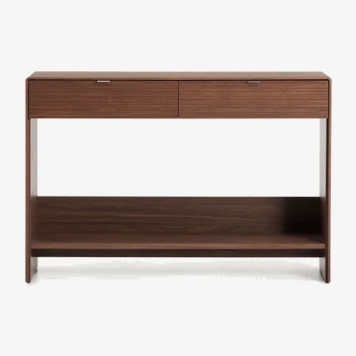 Kave Home Norlen sideboard with 2 drawers and shelf in walnut veneer FSC Mix Credit 120 x 81cm