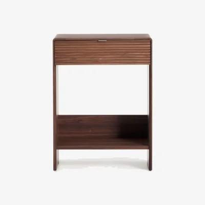 Kave Home Norlen sideboard with drawer and shelf in walnut veneer FSC Mix Credit 60 x 81cm