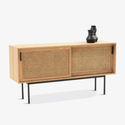 La Redoute Waska Oak Sideboard in Veneer and Cane