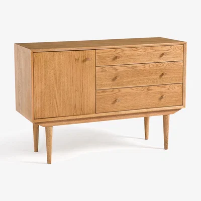La Redoute Quilda Vintage 1-Door, 3-Drawer Oak Sideboard