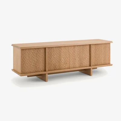 La Redoute Gouge Sideboard with 4 Doors in Oak and Veneer