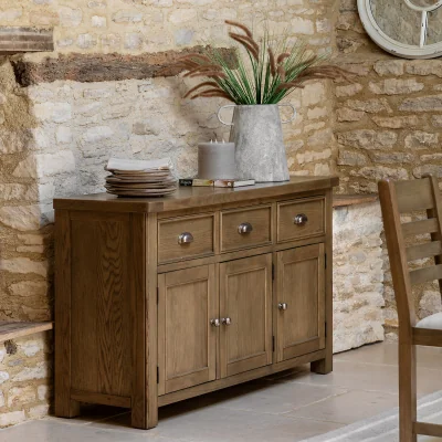 La Redoute Toledo Oak 3 Door 3 Drawer Sideboard