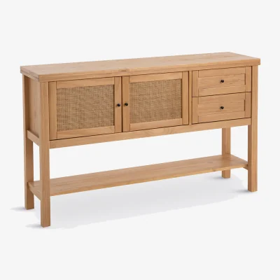 La Redoute Gabin Pine & Rattan Sideboard