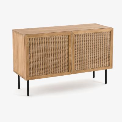 La Redoute Tekora Solid Teak and Woven Rattan Sideboard