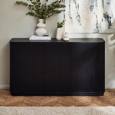 La Redoute Lucien Fluted Wood 3 Door Sideboard